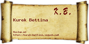 Kurek Bettina névjegykártya