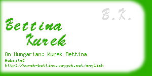 bettina kurek business card